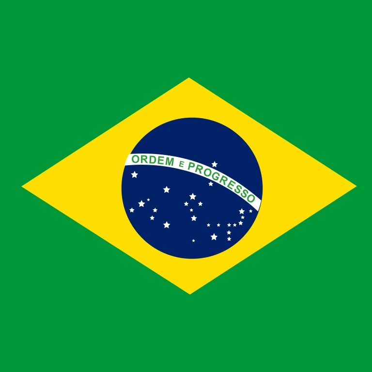 Brazil square flag icon