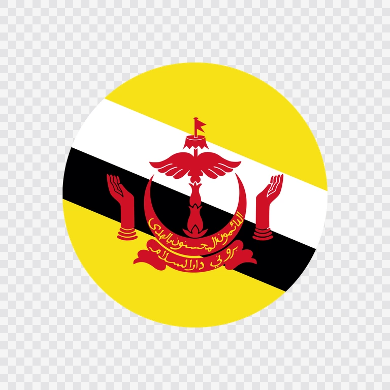 Brunei circle flag icon