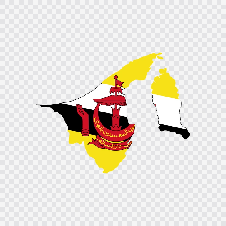 Brunei flag map