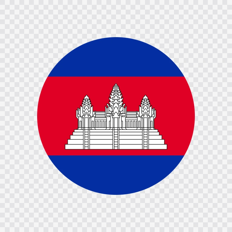 Cambodia circle flag icon