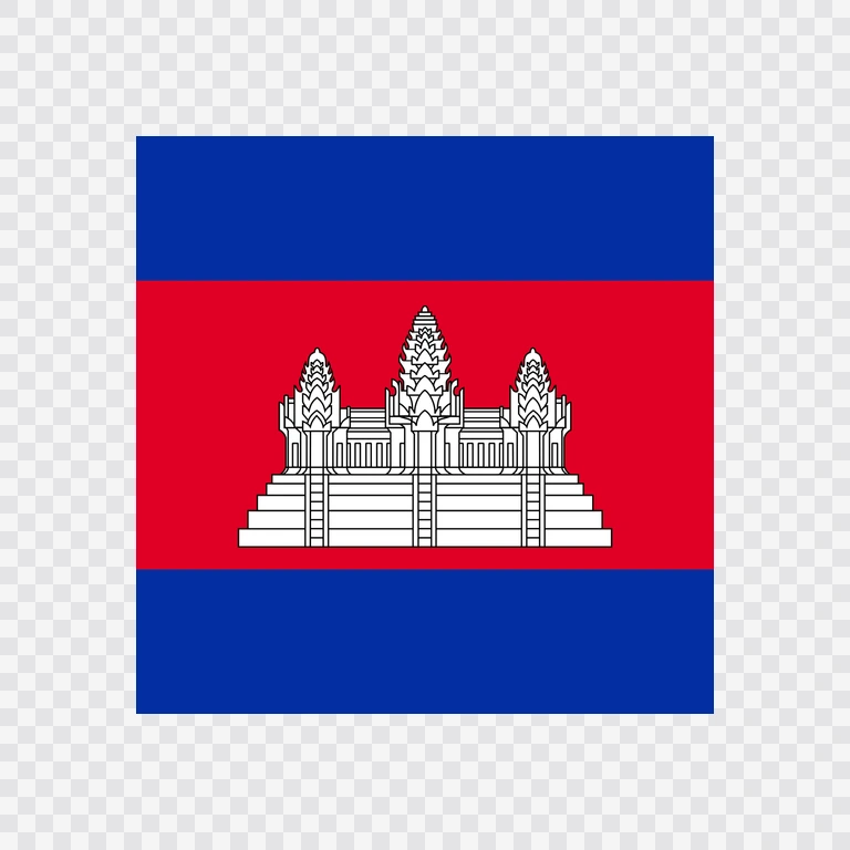 Cambodia square flag icon