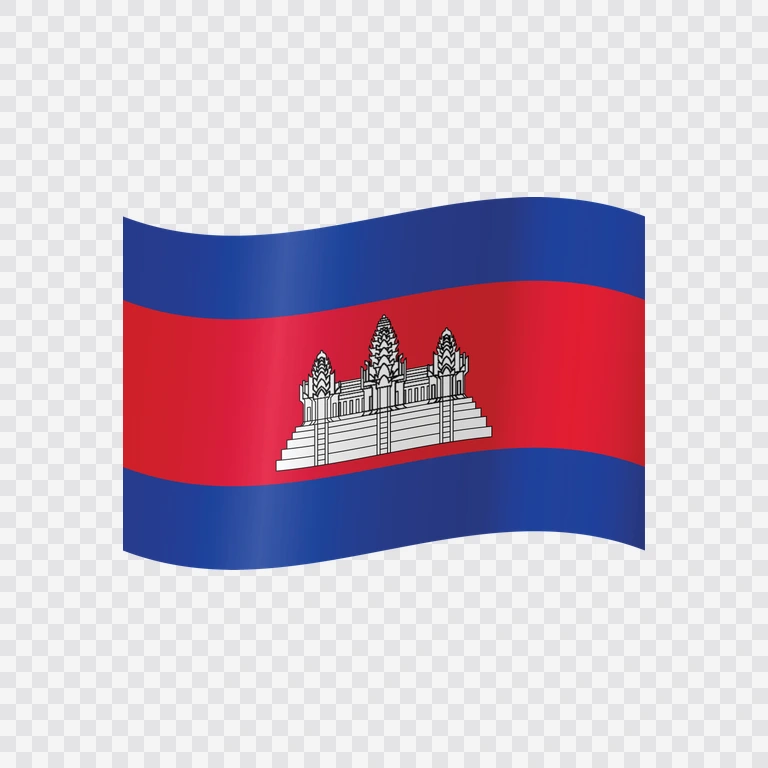Cambodia waving flag