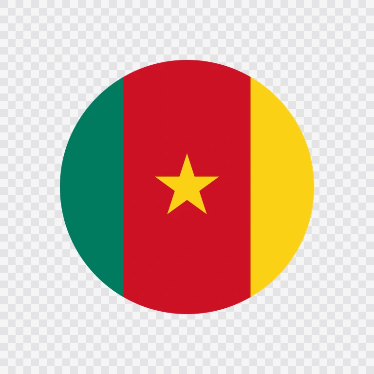 Cameroon circle flag icon