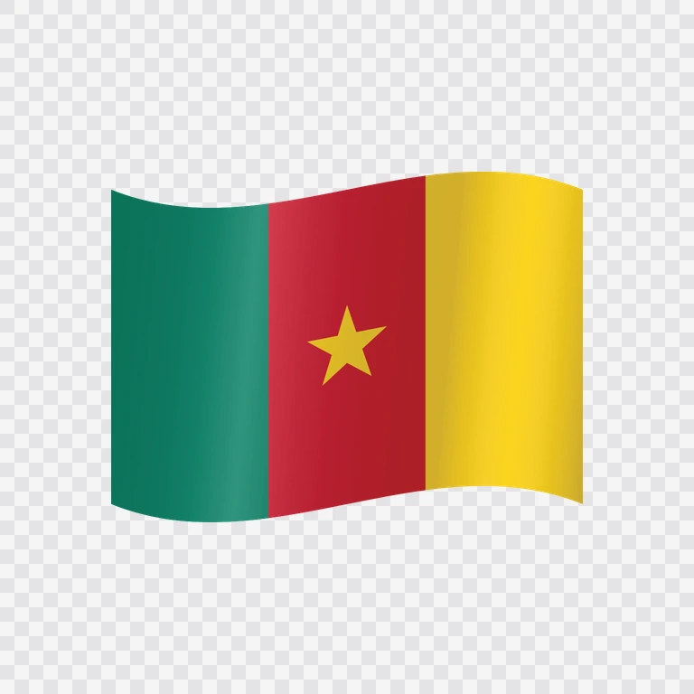 Cameroon waving flag