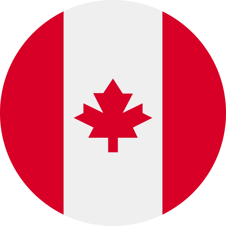 Canada circle flag icon