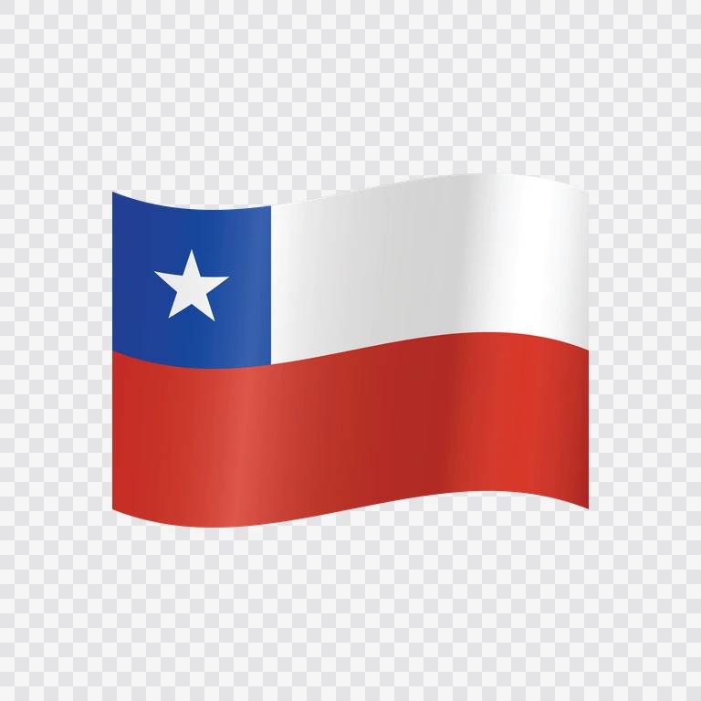 Chile waving flag