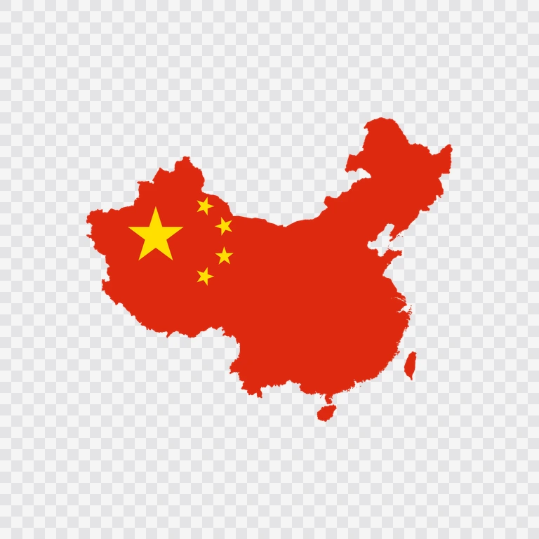China flag map