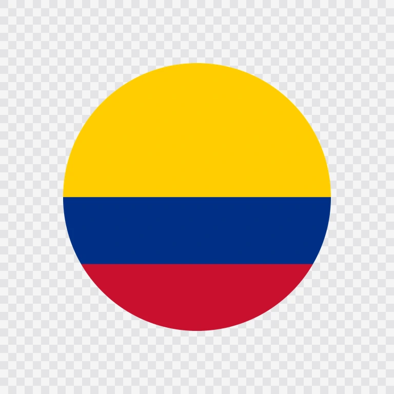 Ikon bendera Kolombia lingkaran