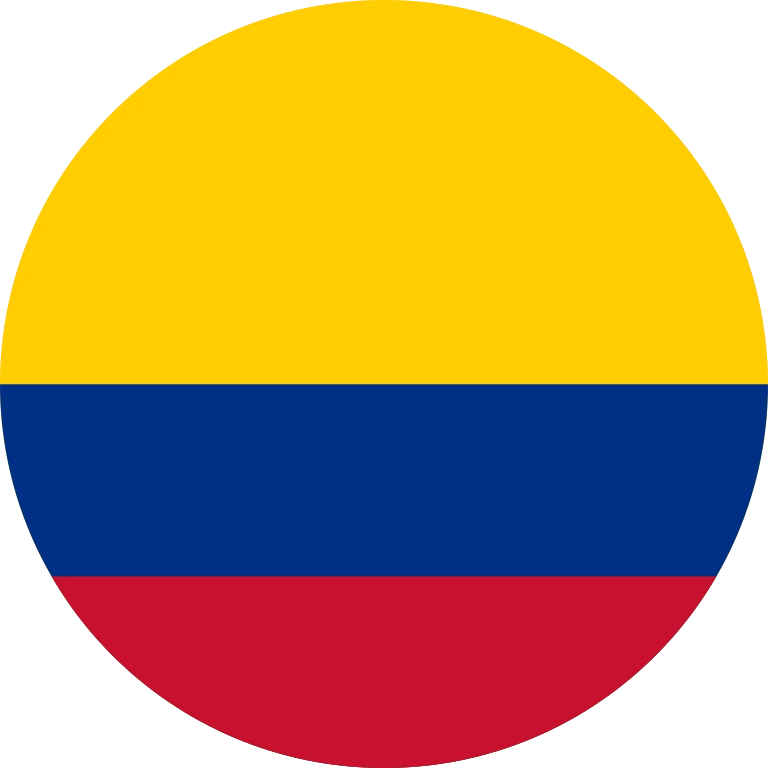 Colombia circle flag icon