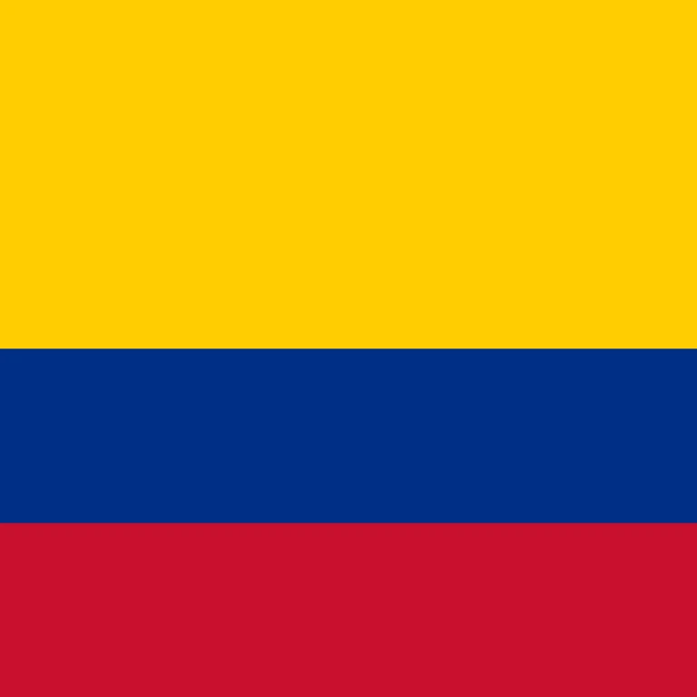 Colombia square flag icon