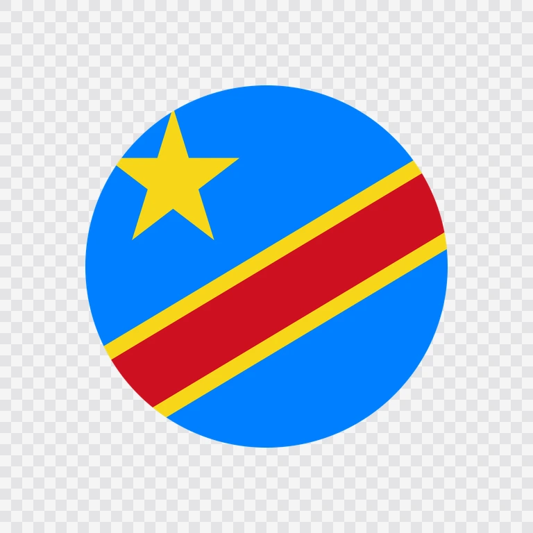 DR Congo circle flag icon