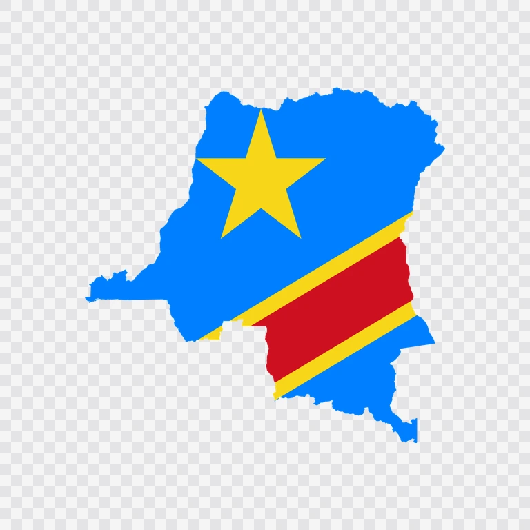 DR Congo flag map