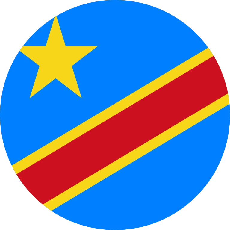 DR Congo circle flag icon