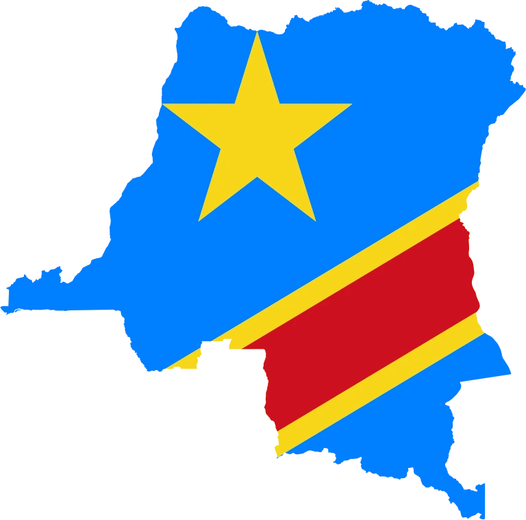 DR Congo flag map