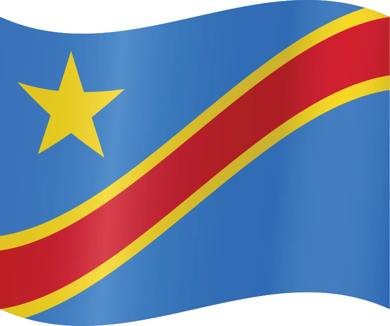 DR Congo waving flag