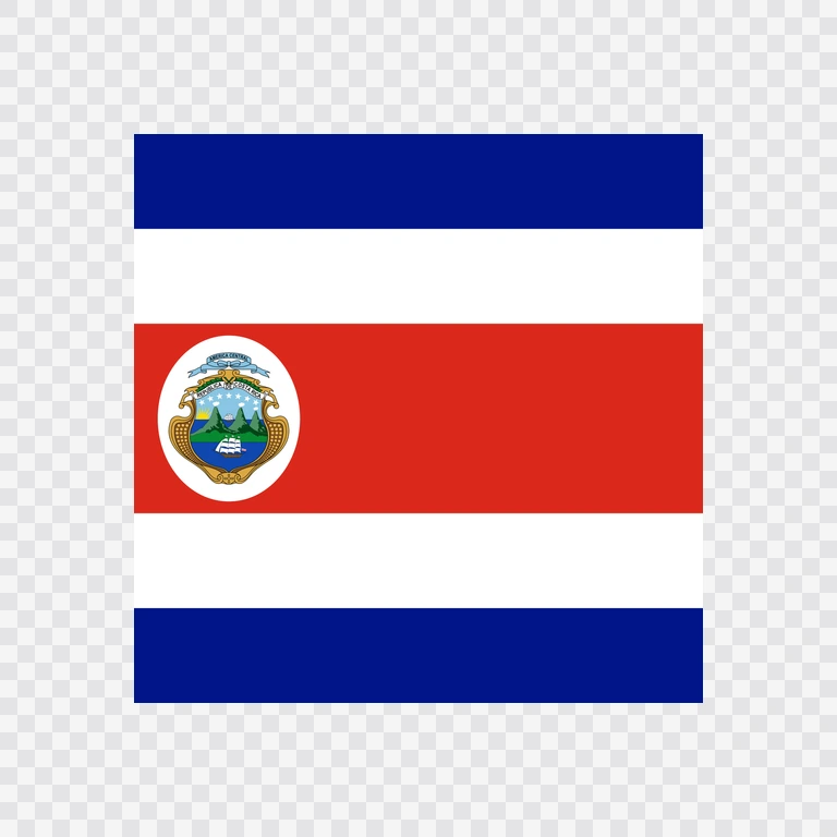 Costa Rica square flag icon