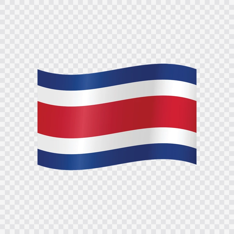 Costa Rica waving flag