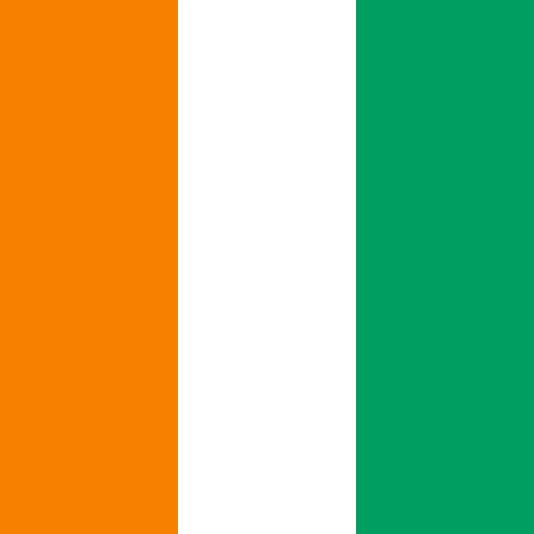 Ivory Coast square flag icon