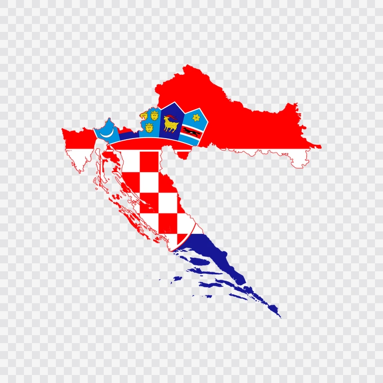 Croatia flag map