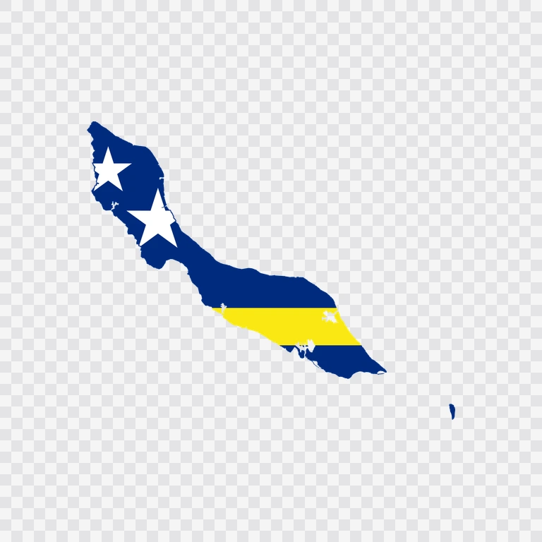Curaçao flag map
