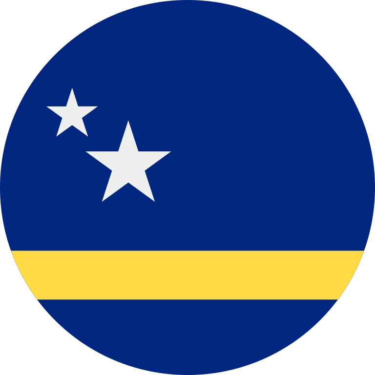 Curaçao circle flag icon