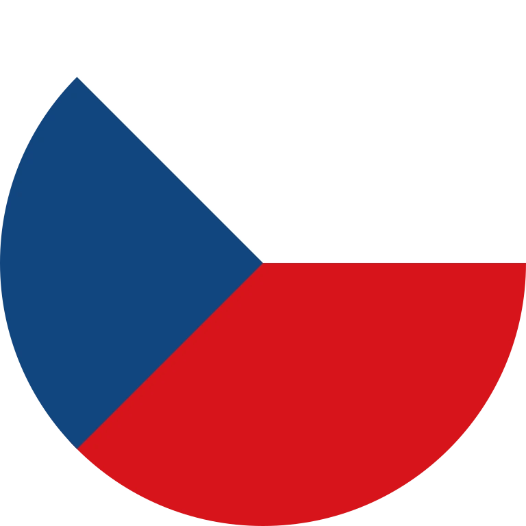 Czechia circle flag icon