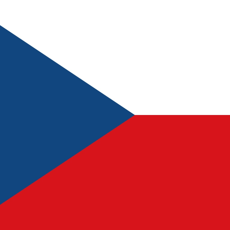 Czechia square flag icon