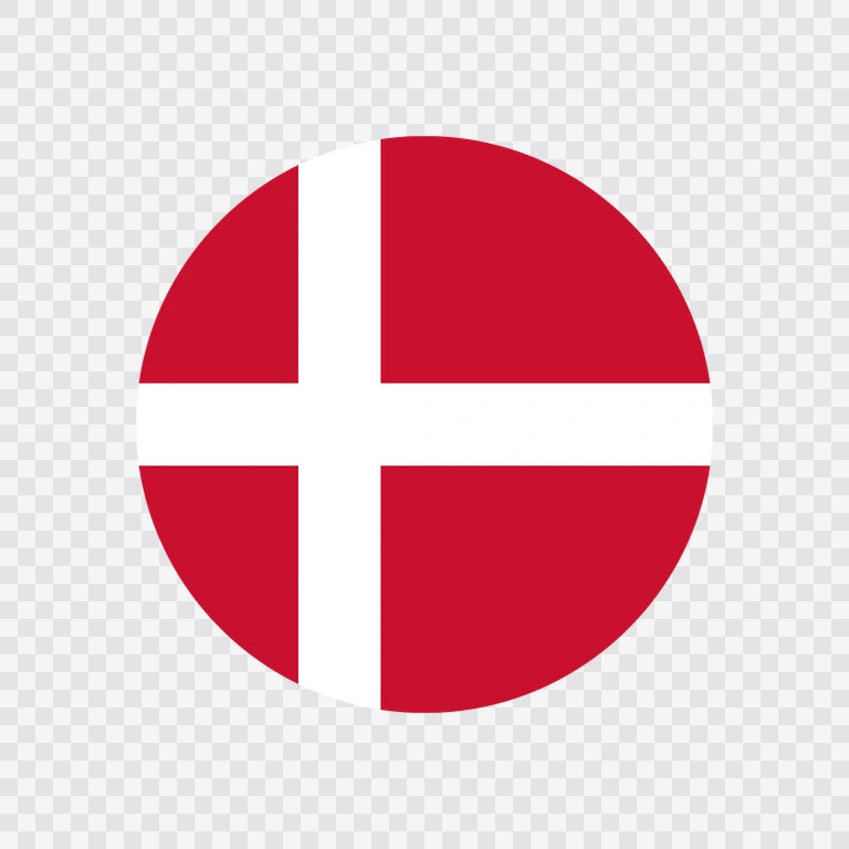 Denmark circle flag icon