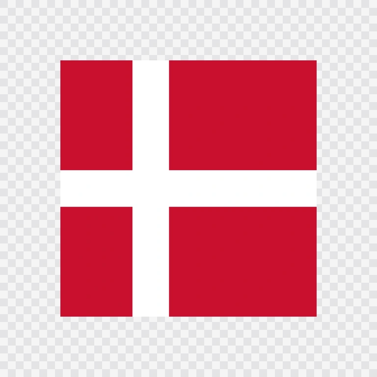 Denmark square flag icon