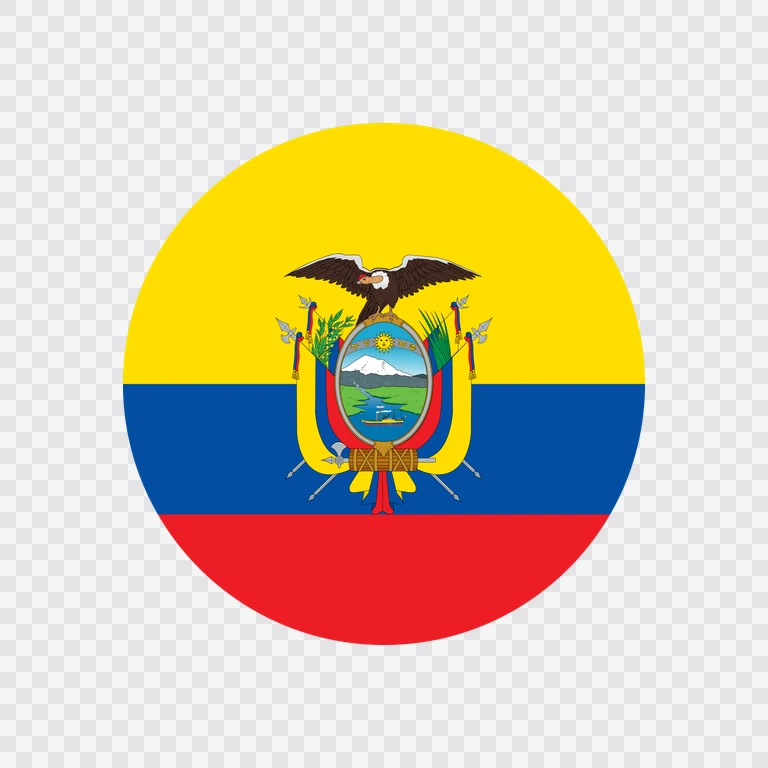 Ecuador circle flag icon