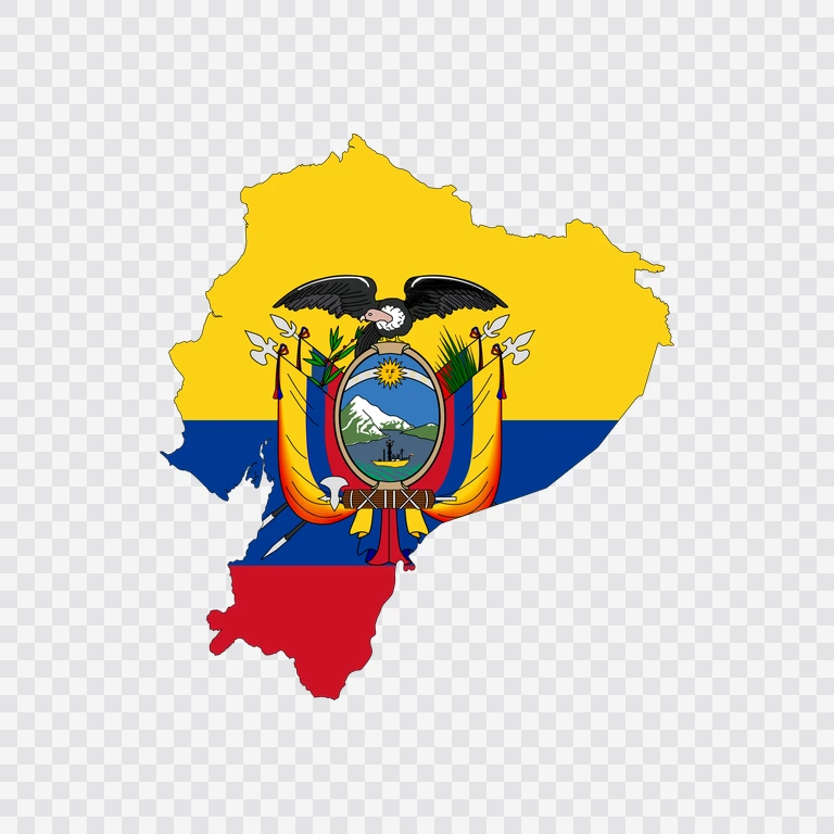 Ecuador flag map