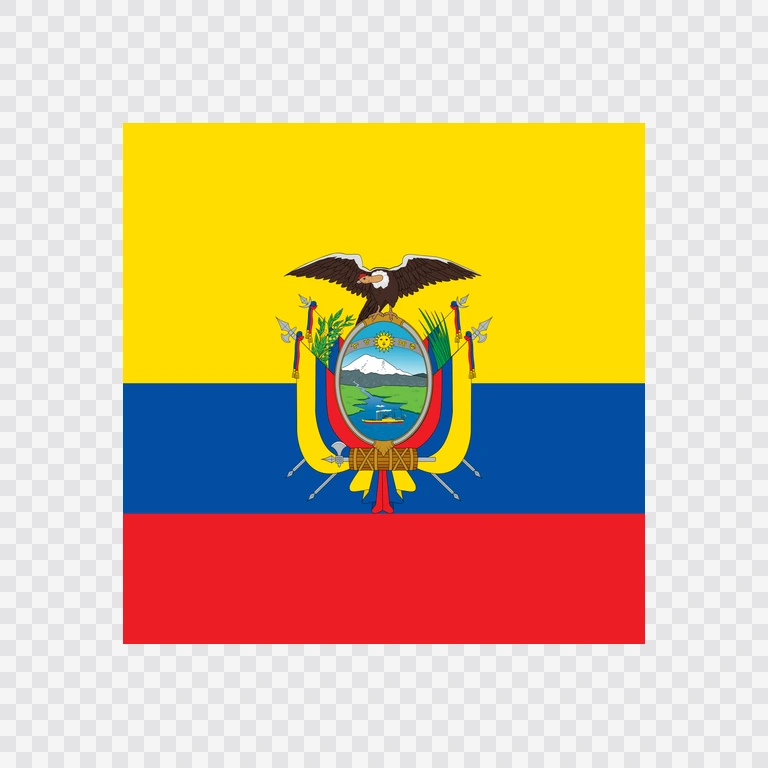 Ecuador square flag icon