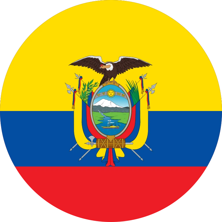 Ecuador circle flag icon