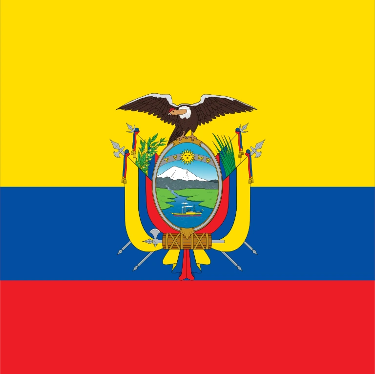 Ecuador square flag icon