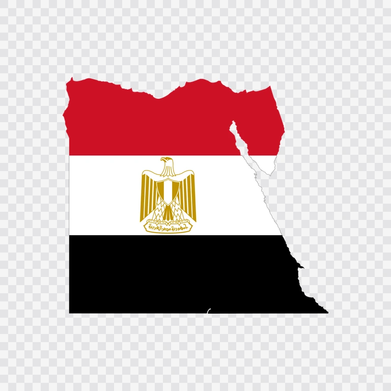 Egypt flag map