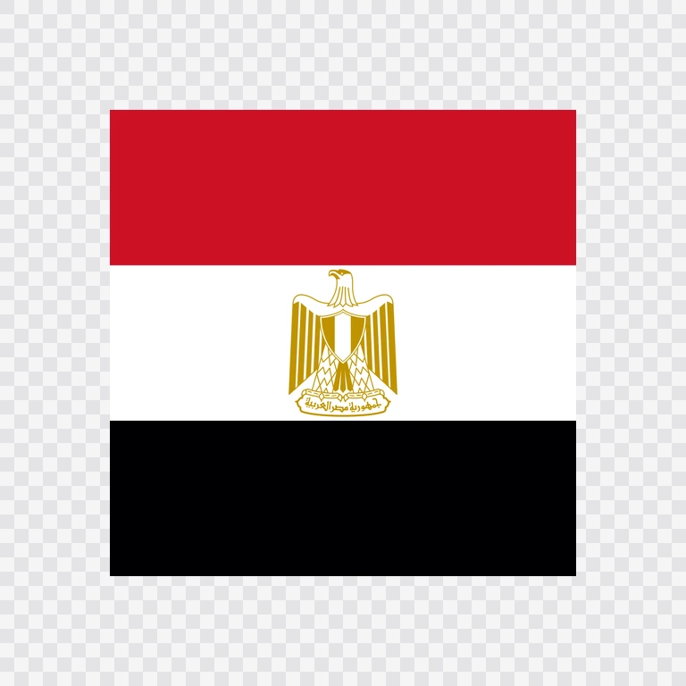 Egypt square flag icon