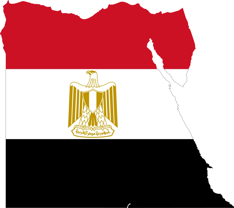 Egypt flag map
