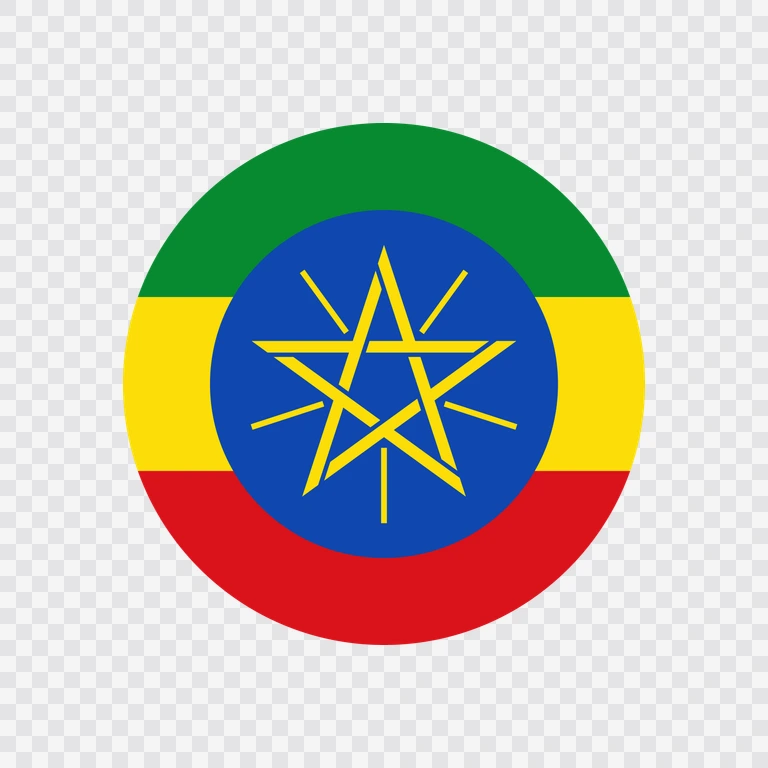 Ethiopia circle flag icon