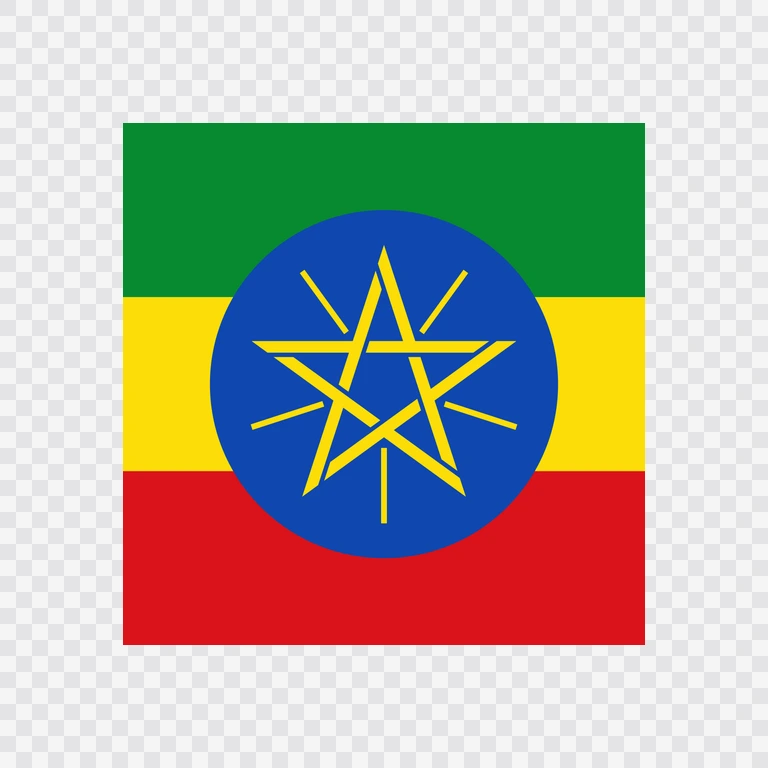 Ethiopia square flag icon