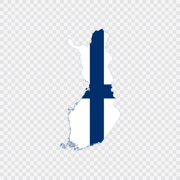 Finland flag map