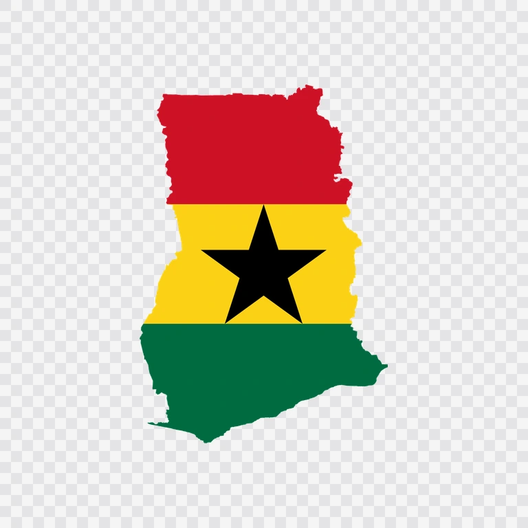 Peta bendera Ghana