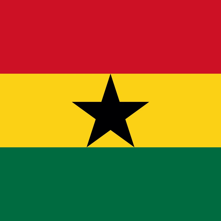Ghana square flag icon