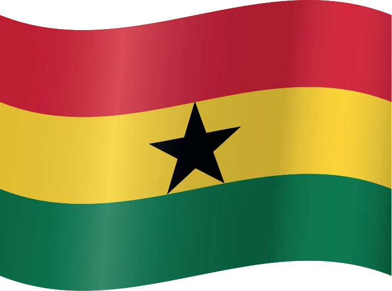 Ghana waving flag