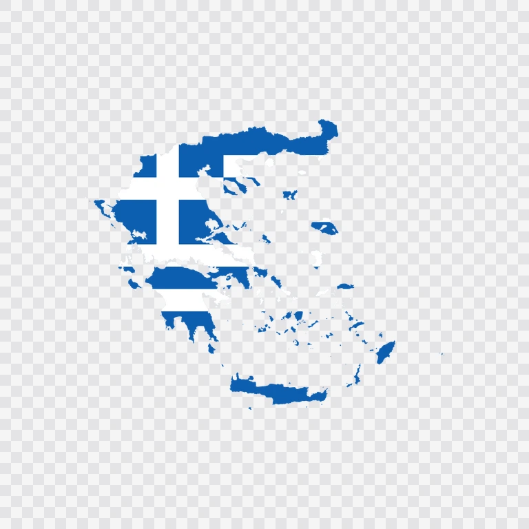 Greece flag map