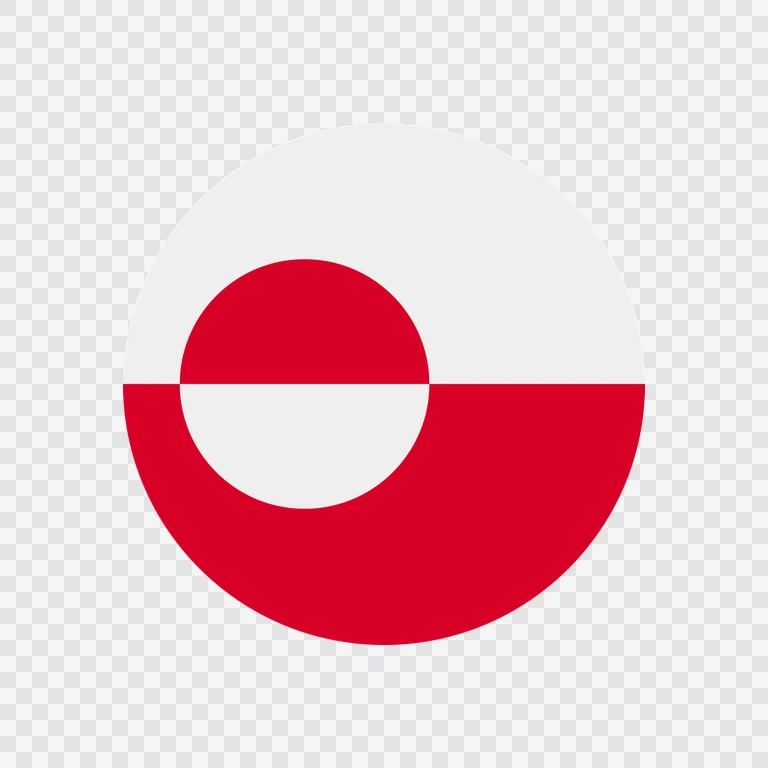 Ikon bendera Greenland lingkaran