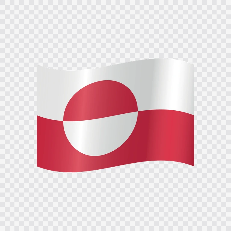 Bendera Greenland berkibar