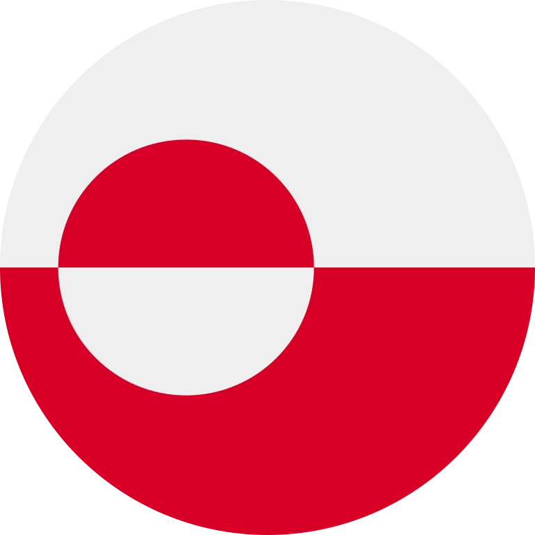 Greenland circle flag icon