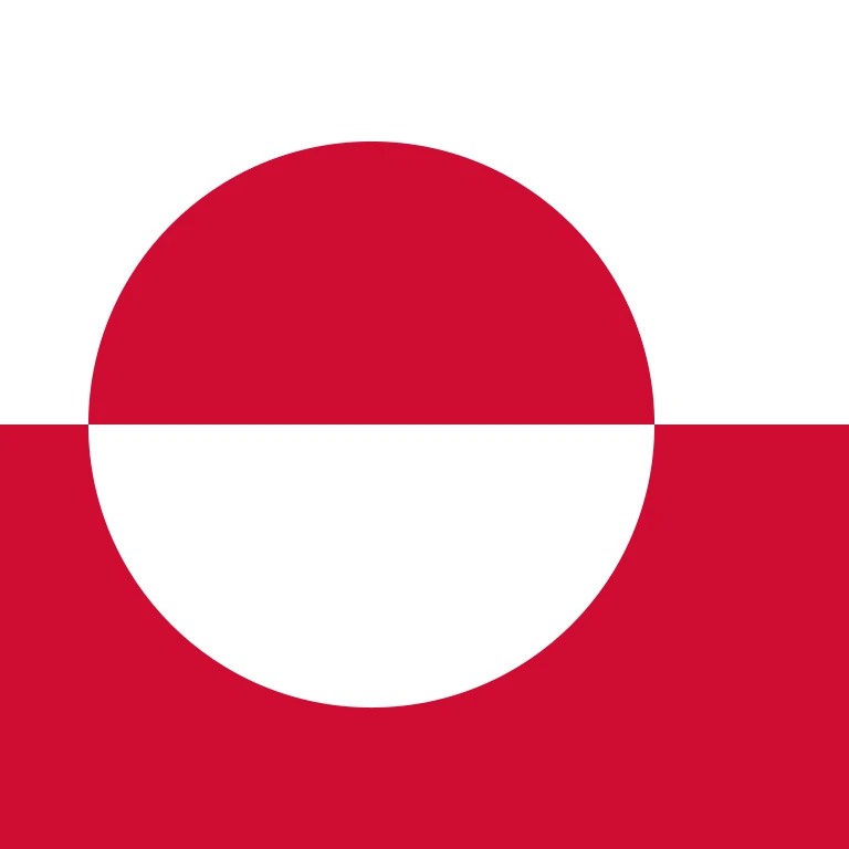 Greenland square flag icon