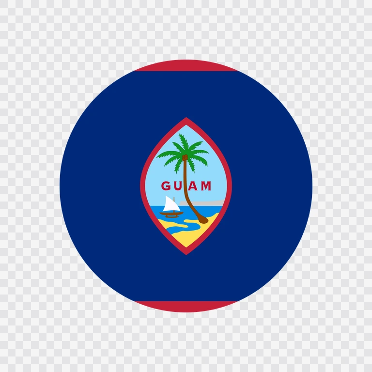 Guam circle flag icon
