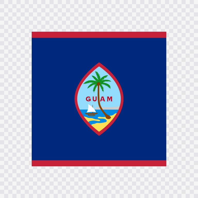 Guam square flag icon